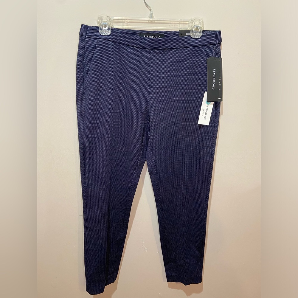 Liverpool Navy Straight Leg Pants